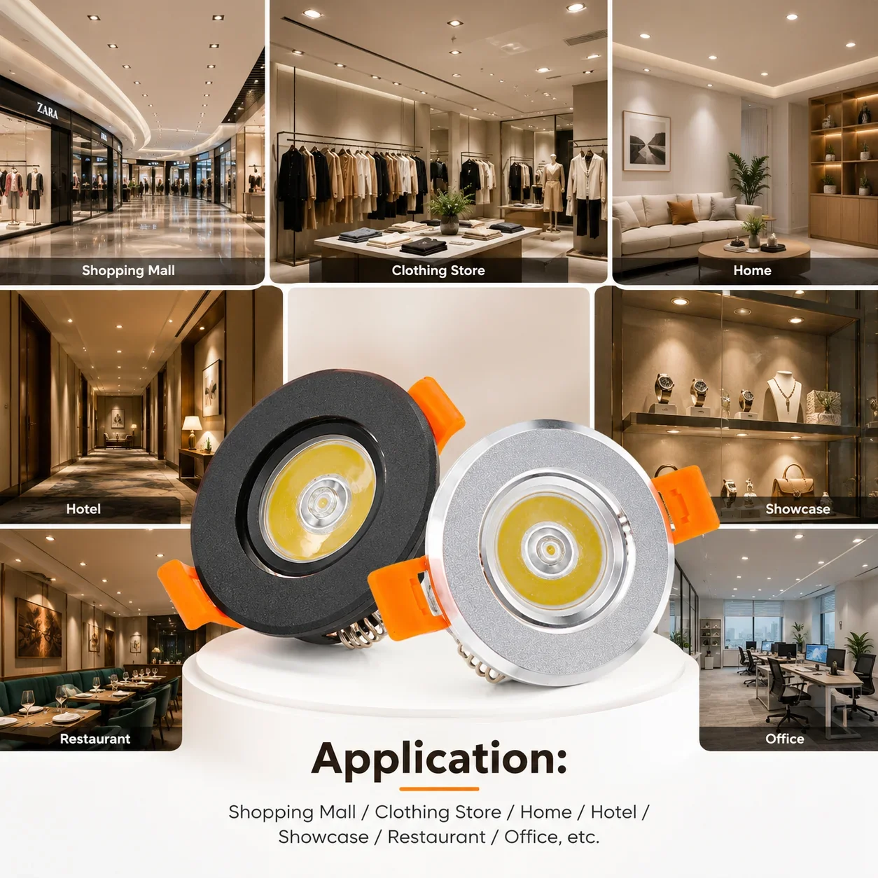 Commercial Kitchen Ceiling - JOYINLED Verstellbarer LED-Einbaustrahler, Mini COB Deckenspot