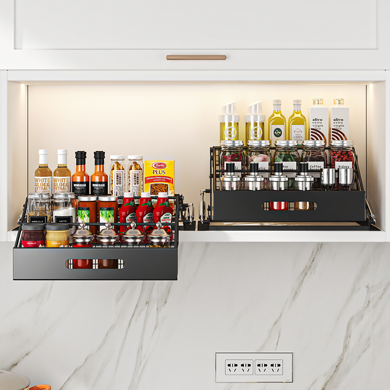 Commercial Kitchen Shelving - 1 Stück 3-stufiger ausziehbarer Organizer, ausziehbares