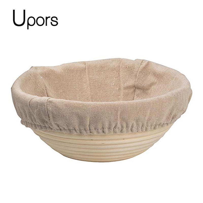 Crepe Maker Griddle - UPORS Rattan-Brotkorb, natürlicher ovaler Rattan-Weiden-Teig, Gärung,