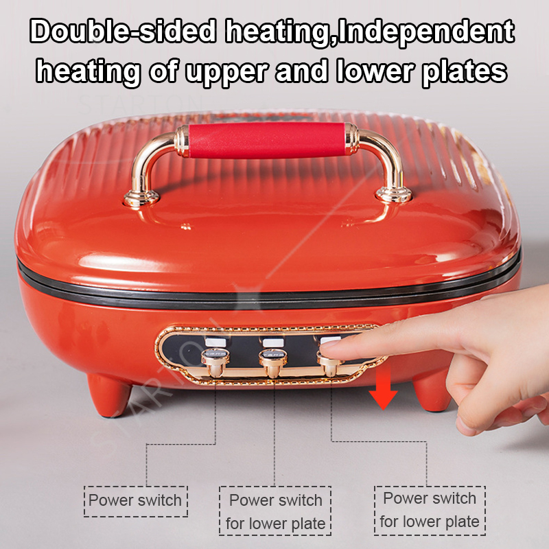 Crepe Maker Griddle - Crêpe Maker Doppelseitige Heizung Pfanne Pfannkuchen