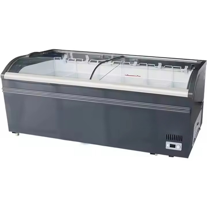 Commercial Chest Freezer - Kommerzielle Glas-Schiebetürtruhe mit gebogener Oberseite und