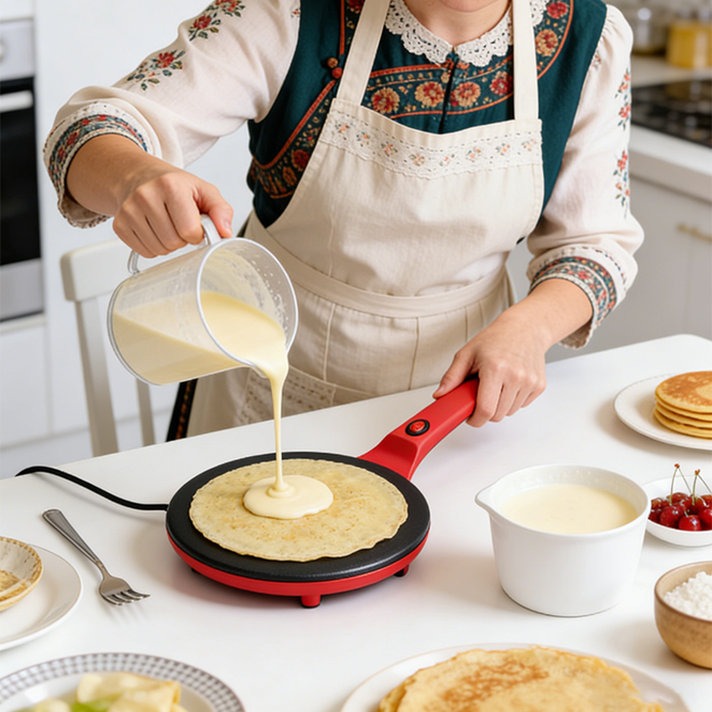 Crepe Maker Griddle - Einseitig beheizter elektrischer Crêpe-Maker für den
