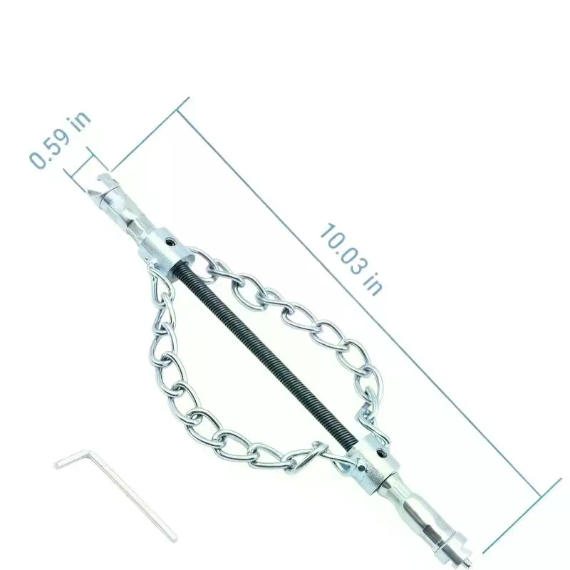 Commercial Kitchen Maintenance - Flexibler Rohrreiniger mit 16-mm-Doppel-Premium-Metallkette für die