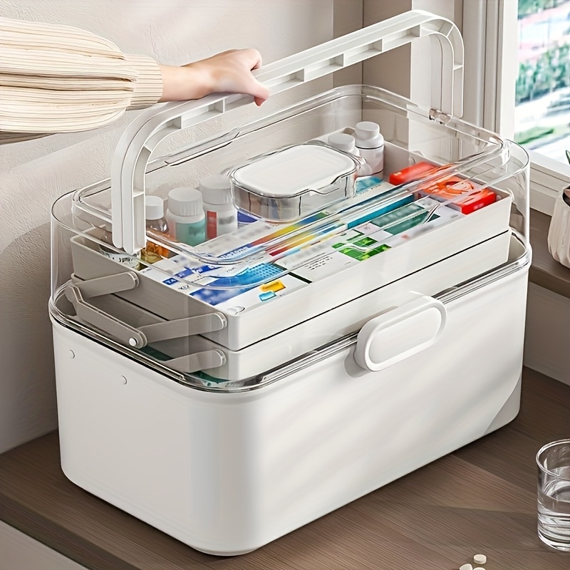 Commercial Kitchen Shed - Große Medikamentenaufbewahrungsbox/Verteilbox mit transparentem Deckel –