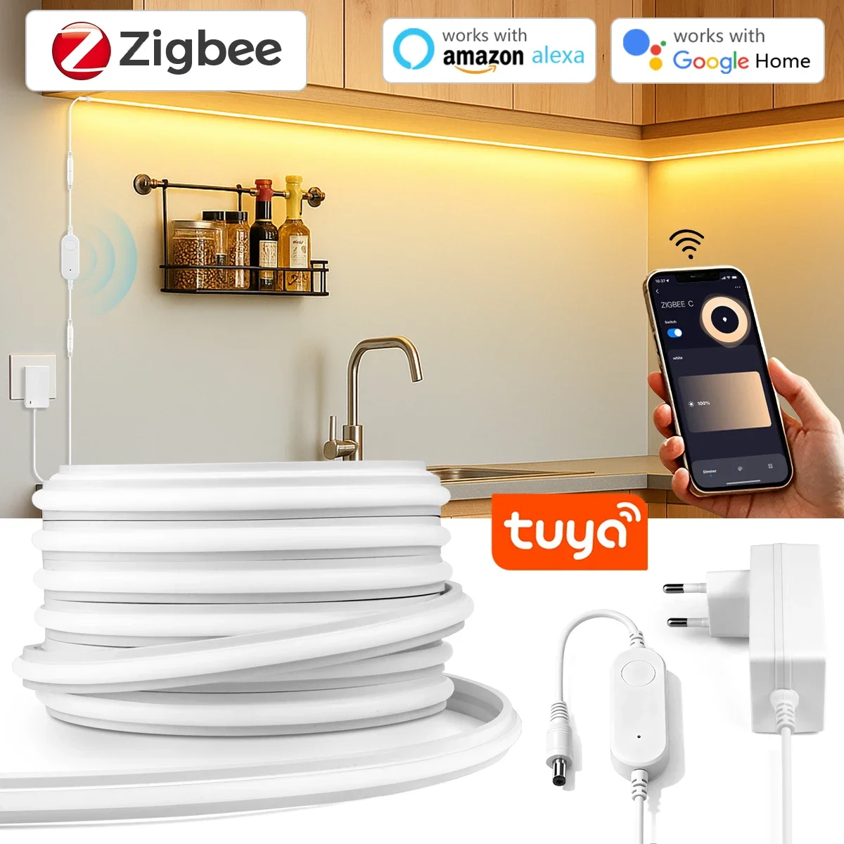 Commercial Kitchen Lights - Zigbee 3.0 24V Neon LED-Streifenlicht APP-Steuerung