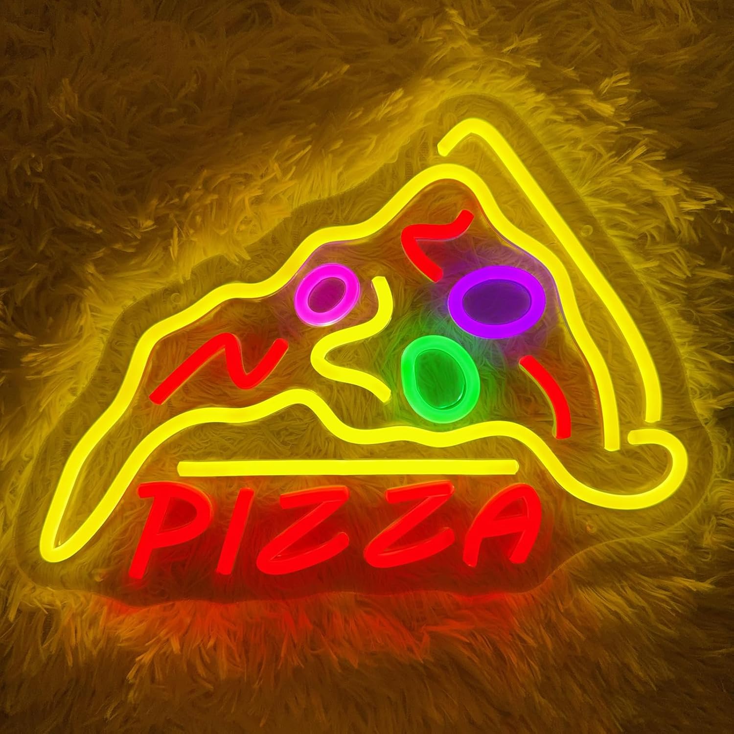 Commercial Kitchen Store - Pizza-Neonschild, Business-Kunst-Wandleuchte, USB-betriebenes LED-Licht für Restaurant,