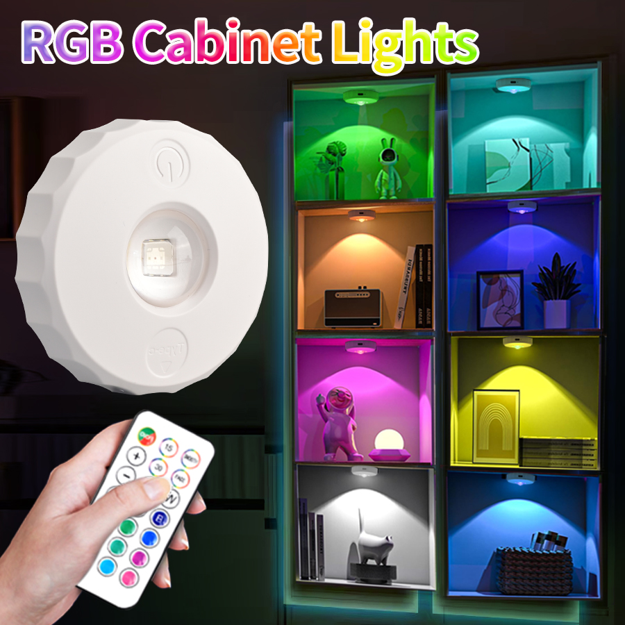 Commercial Kitchen Lights - LED-Schrankbeleuchtung RGB Fernbedienung Wiederaufladbare Kabellose Nachtlampe