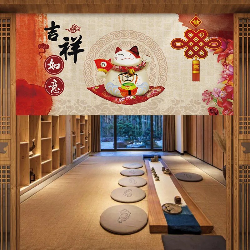 Commercial Kitchen Ceiling - VIKAMA Japanischer Fuji Kimono Noren Türvorhang