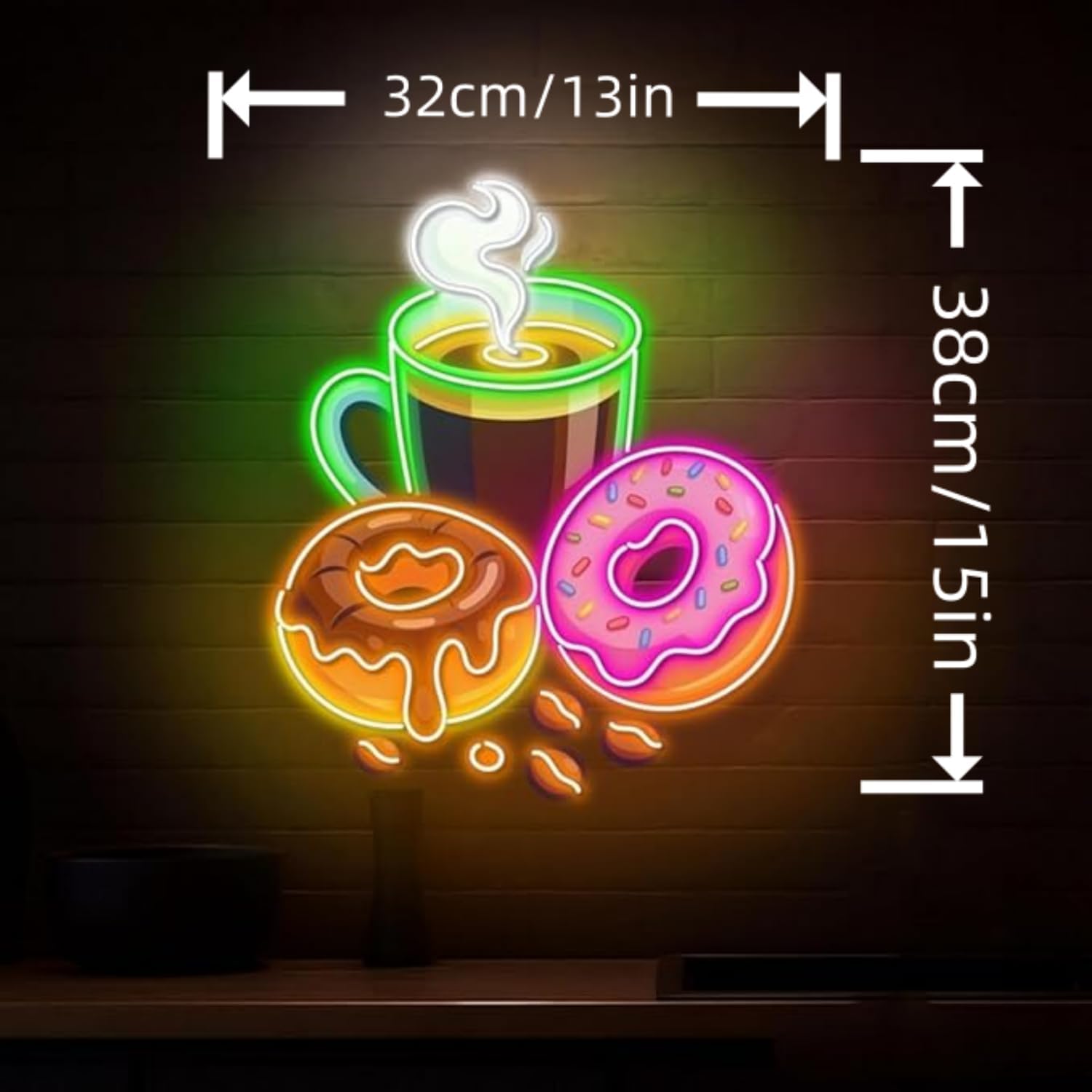 Donuts LED-Neonschild USB-betr – Commercial Kitchen Store Bewertung und Preis