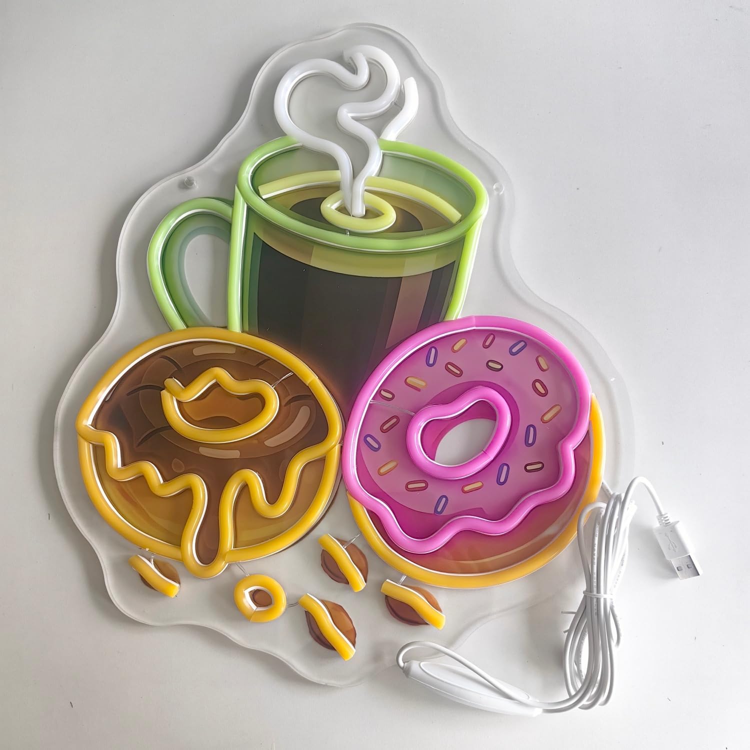 Donuts LED-Neonschild USB-betr – Commercial Kitchen Store Bewertung und Preis