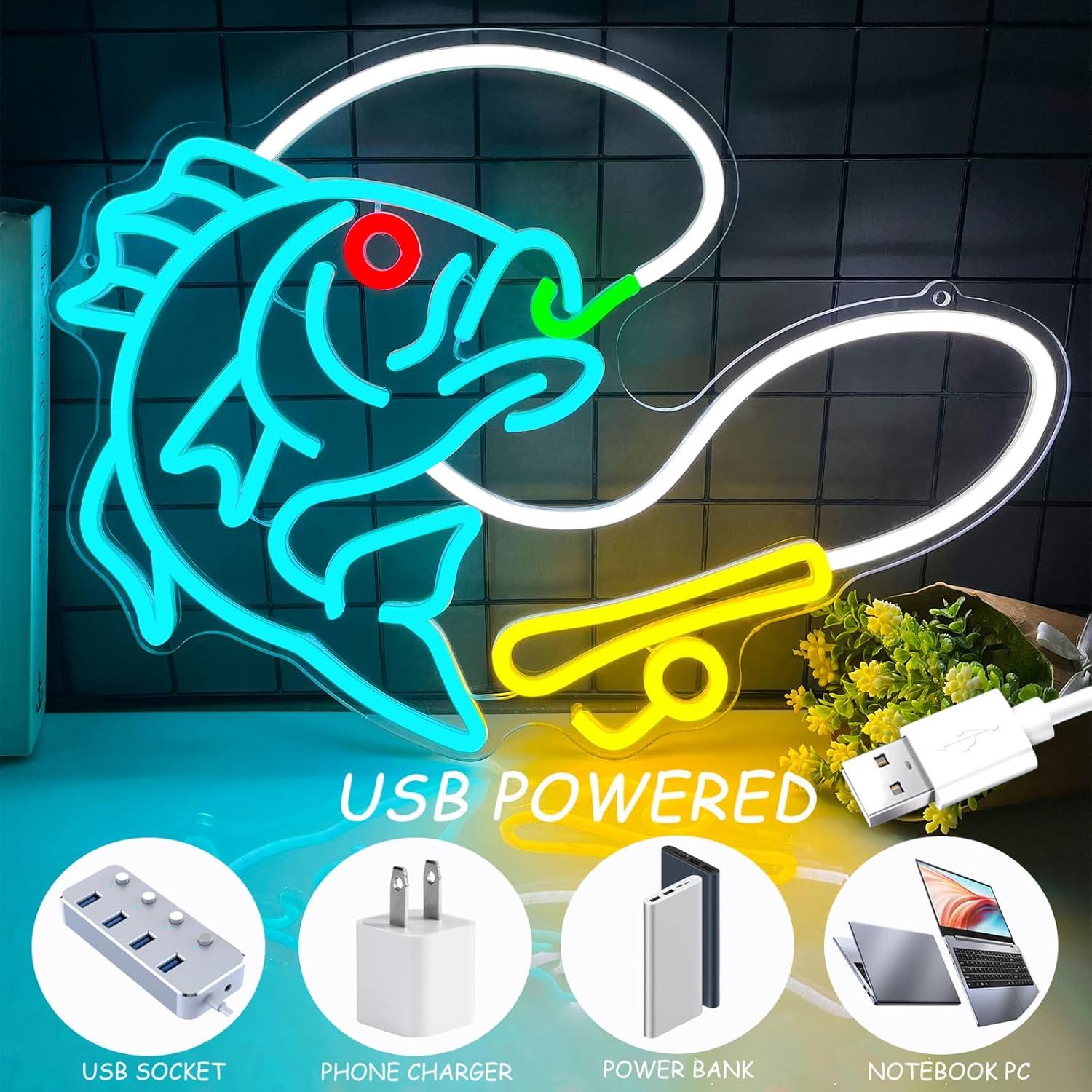 Angeln Neon-Schild USB Dimmbar – Commercial Kitchen Store Bewertung und Preis