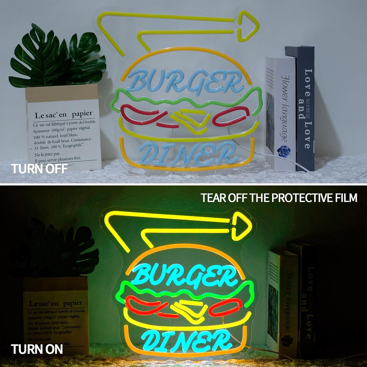 Burger Neonschild, Business-Ku – Commercial Kitchen Store Bewertung und Preis
