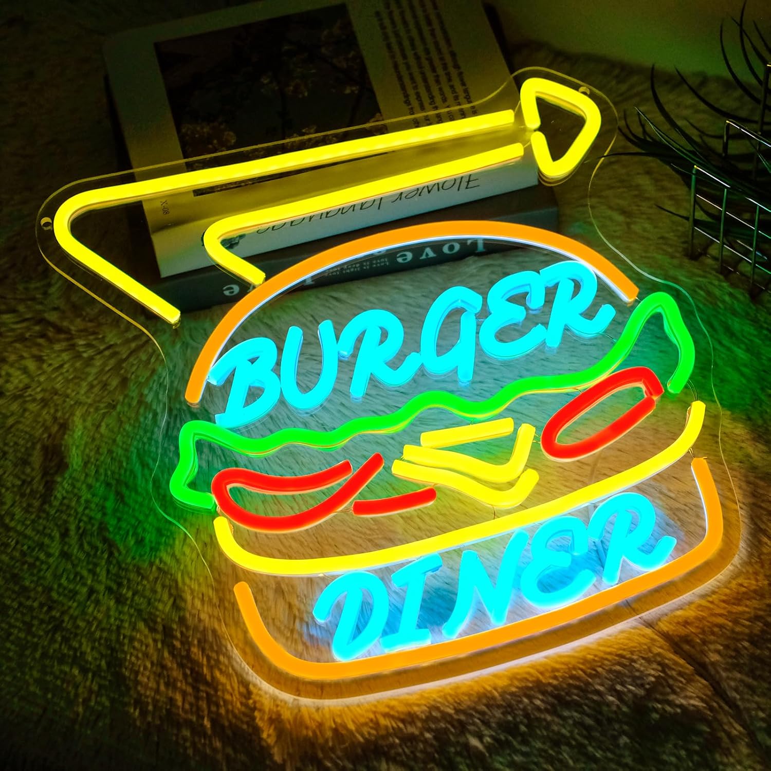 Burger Neonschild, Business-Ku – Commercial Kitchen Store Bewertung und Preis
