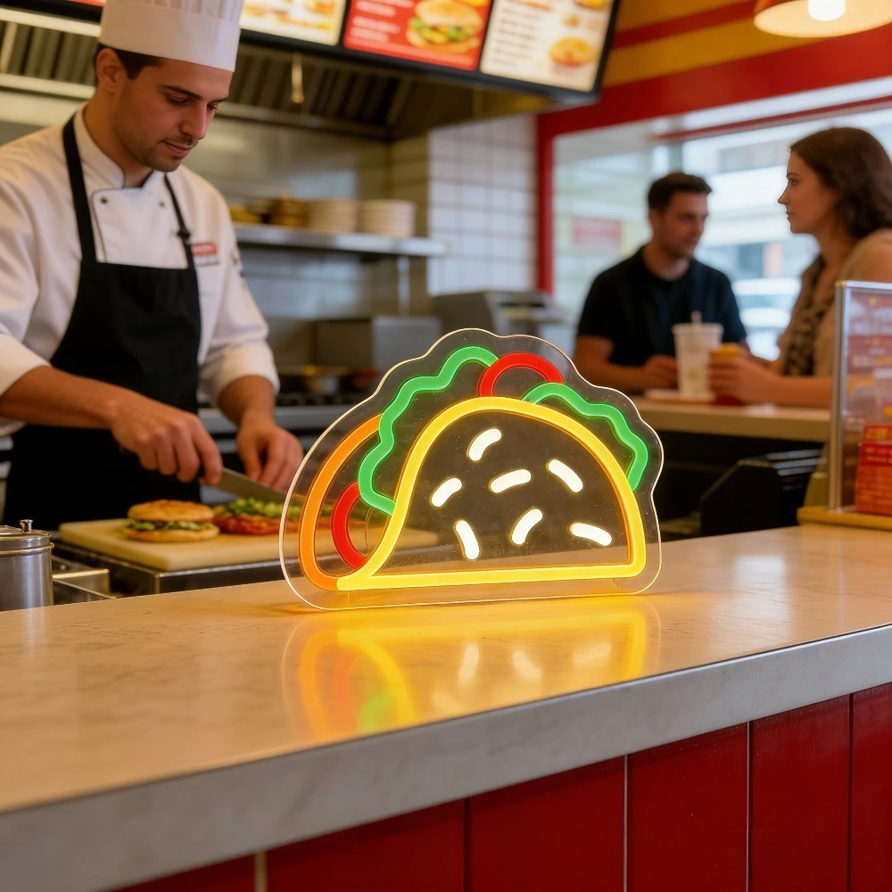 Taco Neonschild LED USB Dimmba – Commercial Kitchen Store Bewertung und Preis