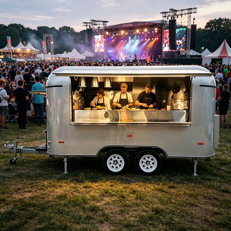 Edelstahl-Food-Trailer Mobiler – Commercial Kitchen Layouts Bewertung und Preis