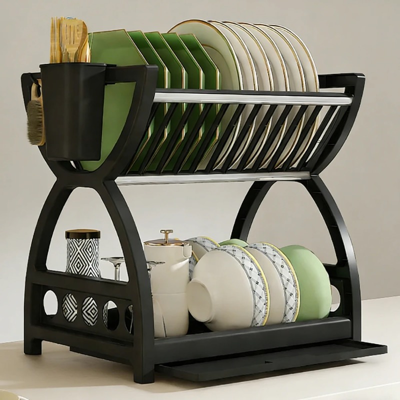 2-stufiger Geschirr-Abtropfstä – Commercial Kitchen Shelving Bewertung und Preis