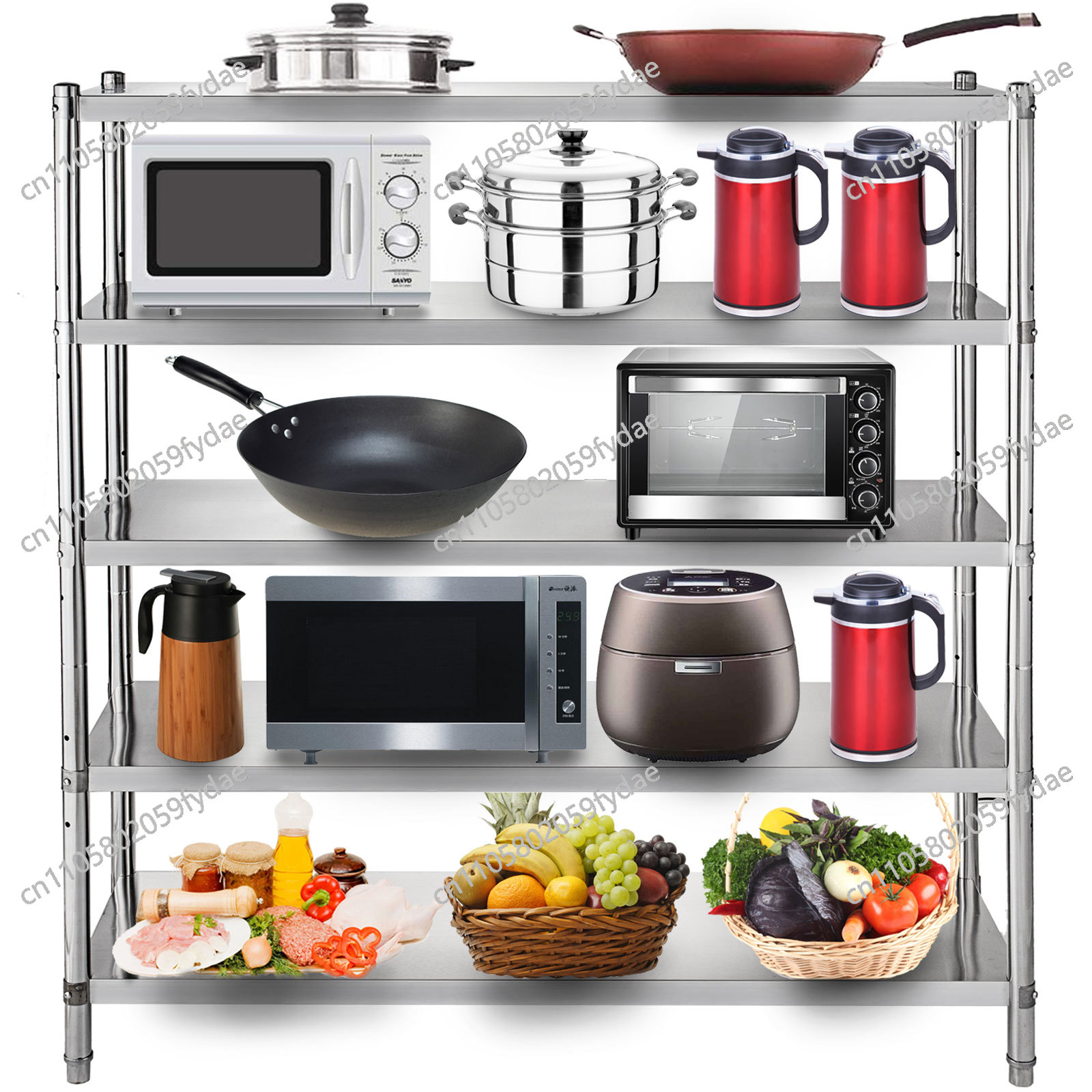 4-stöckiges Edelstahl-Lagerreg – Commercial Kitchen Store Bewertung und Preis