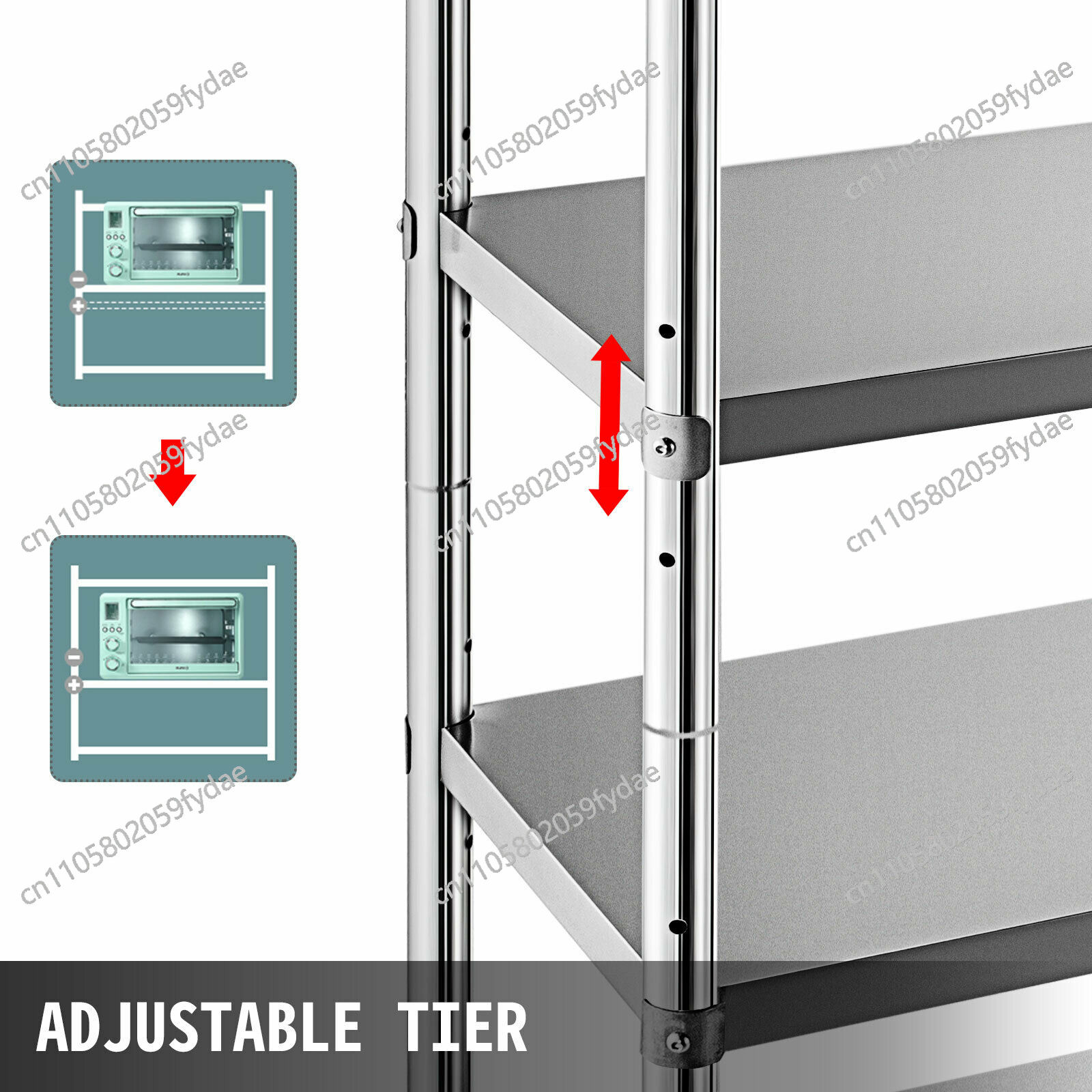 4-stöckiges Edelstahl-Lagerreg – Commercial Kitchen Store Bewertung und Preis